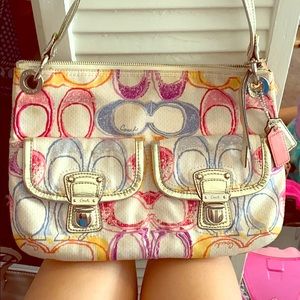 Coach over the shoulder or crossbody purse